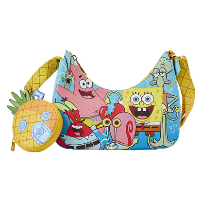 LOUNGEFLY NICKELODEON SPONGEBOB GROUP SHOT CROSSBODY BAG