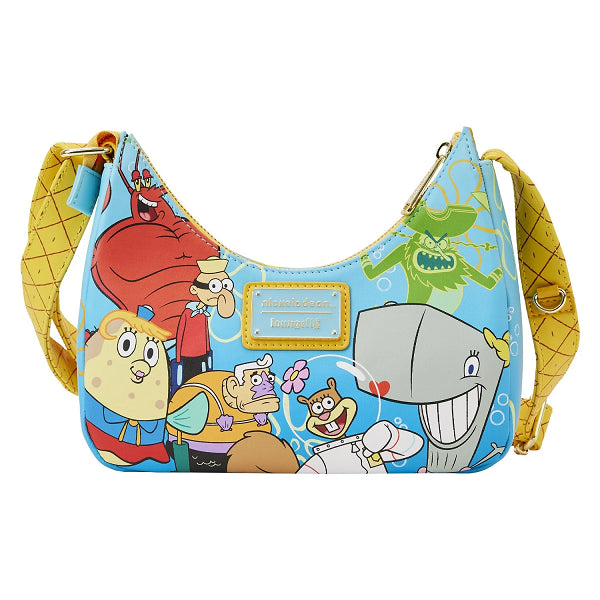 LOUNGEFLY NICKELODEON SPONGEBOB GROUP SHOT CROSSBODY BAG (usagé)