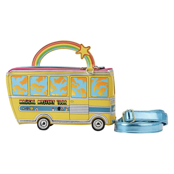 LOUNGEFLY BEATLES MAGICAL MYSTERY TOUR BUS CROSSBODY BAG