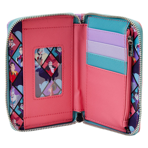 LOUNGEFLY DISNEY VILLAINS COLOR BLOCK WALLET (usagé)