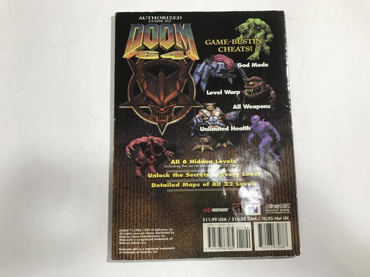HINT BOOK DOOM 64 STRATEGY GUIDE GAME SECRETS (usagé)