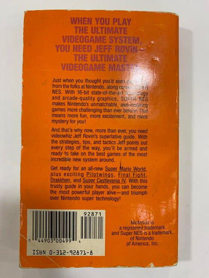 HINT BOOK HOW TO WIN AT SUPER NINTENDO ENTERTAINMENT SYSTEM GAMES