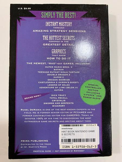 HINT BOOK NINTENDO GAMES SECRETS (usagé)