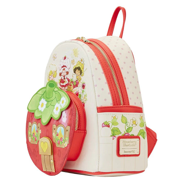 LOUNGEFLY STRAWBERRY SHORTCAKE HOUSE BACKPACK (usagé)