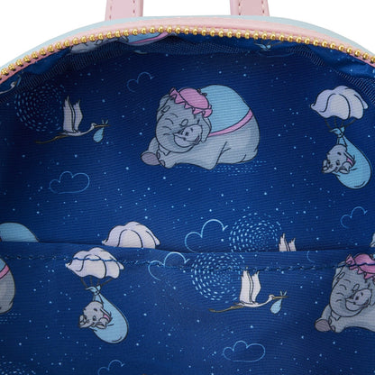 LOUNGEFLY DISNEY DUMBO MRS JUMBO CRADDLE TRUNK BACKPACK (usagé)