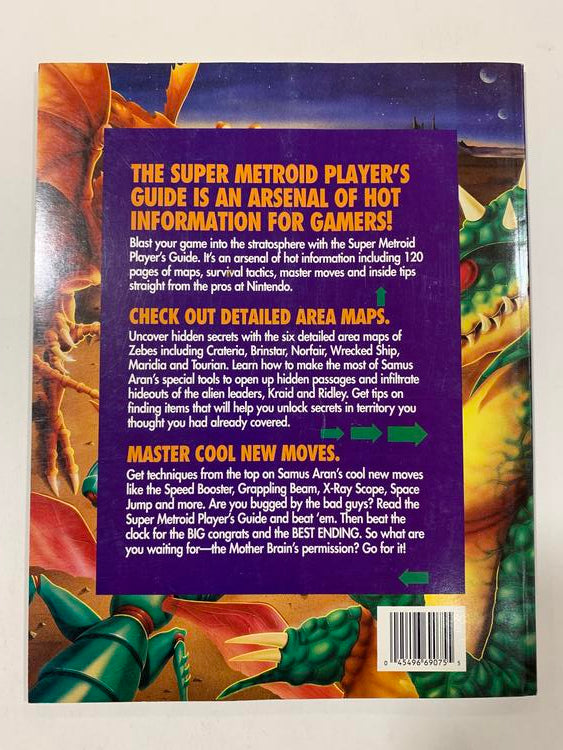 HINT BOOK SUPER METROID NINTENDO PLAYER'S GUIDE