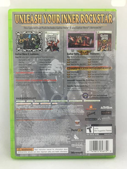 GUITAR HERO II & GUITAR HERO AEROSMITH DUAL PACK (COMPLETE IN BOX)