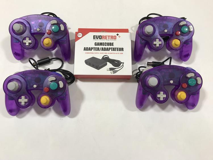 GAMECUBE CONTROLLER ADAPTOR WITH 4 CONTROLLERS (SWITCH)
