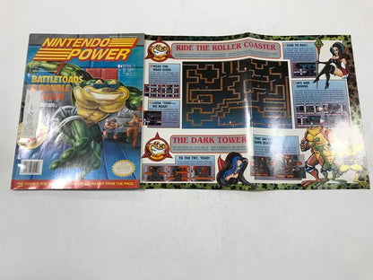 NINTENDO POWER GAMER MAGAZINE VOLUME 49 WITH POSTER - BATTLETOADS AND DOUBLE DRAGON (usagé)