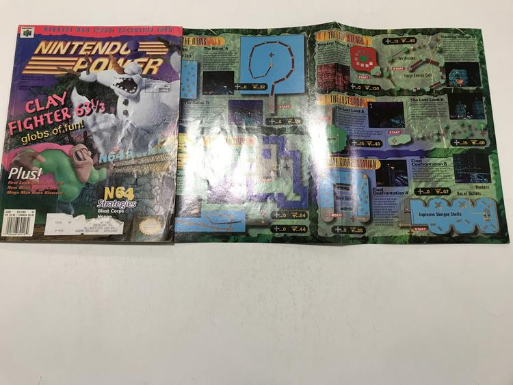 NINTENDO POWER GAMER MAGAZINE VOLUME 97 WITH POSTER - CLAY FIGHTER 63 1/3