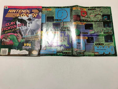 NINTENDO POWER GAMER MAGAZINE VOLUME 97 WITH POSTER - CLAY FIGHTER 63 1/3