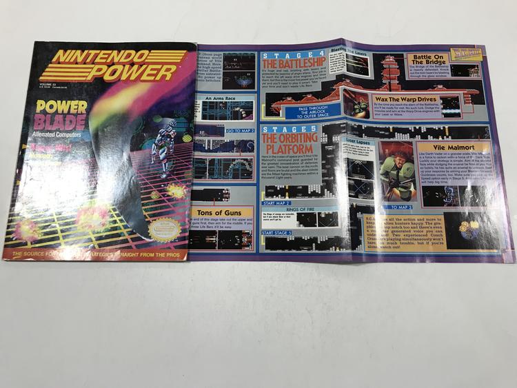 NINTENDO POWER GAMER MAGAZINE VOLUME 23 WITH POSTER - POWER BLADE (usagé)