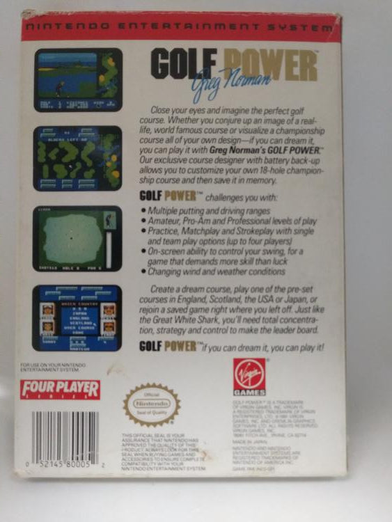 GREG NORMAN'S GOLF POWER (COMPLETE IN BOX) (usagé)