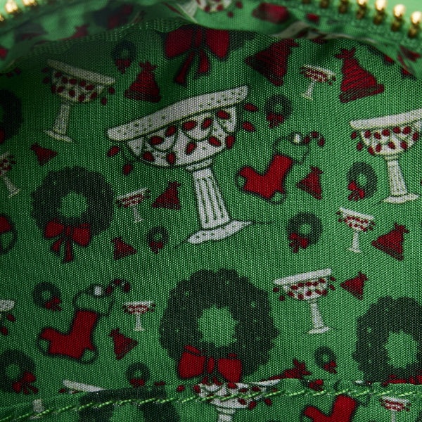 LOUNGEFLY PEANUTS SNOOPY LIGHT UP WREATH CROSSBODY BAG