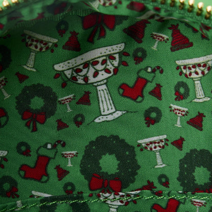 LOUNGEFLY PEANUTS SNOOPY LIGHT UP WREATH CROSSBODY BAG