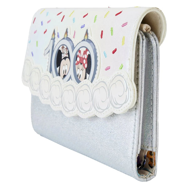 LOUNGEFLY DISNEY 100TH CELEBRATION CAKE WALLET (usagé)