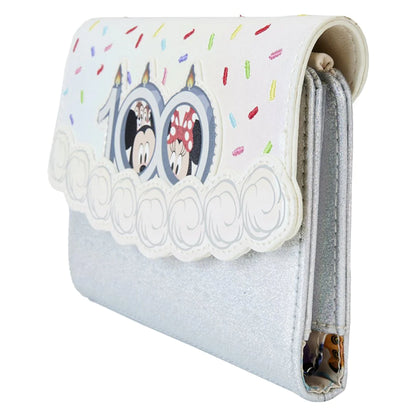 LOUNGEFLY DISNEY 100TH CELEBRATION CAKE WALLET (usagé)