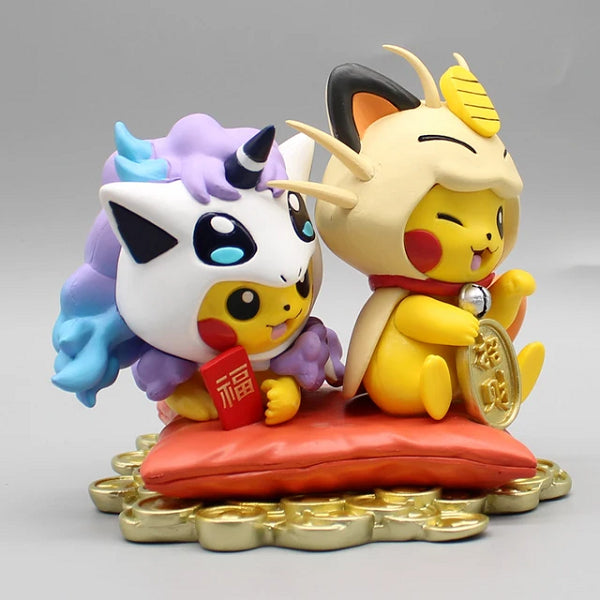 PIKACHU COSPLAY MEOWTH / RAPIDASH 12 CM PVC