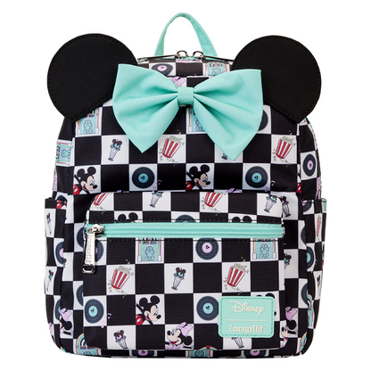 LOUNGEFLY DISNEY MICKEY & MINNIE NYLON MINI BACKPACK