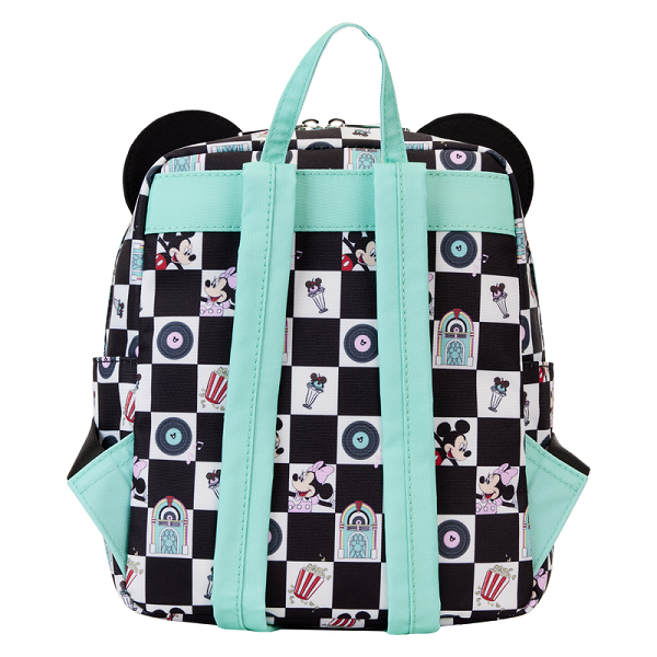 LOUNGEFLY DISNEY MICKEY & MINNIE NYLON MINI BACKPACK