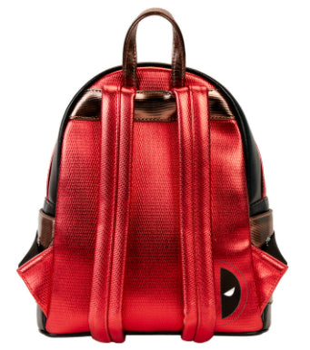 LOUNGEFLY MARVEL DEADPOOL METALLIC COSPLAY BACKPACK