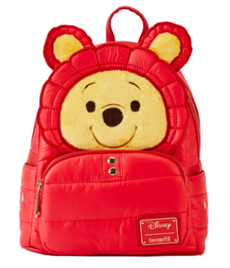 LOUNGEFLY WINNIE THE POOH PUFFER JACKET BACKPACK