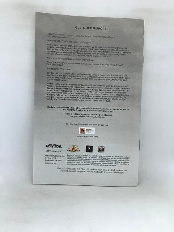 007 JAMES BOND QUANTUM OF SOLACE COLLECTOR'S EDITION (COMPLETE IN BOX)