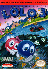 ADVENTURES OF LOLO 3 (ORIGINAL CARTRIDGE, CUSTOM CASSING + STICKER)