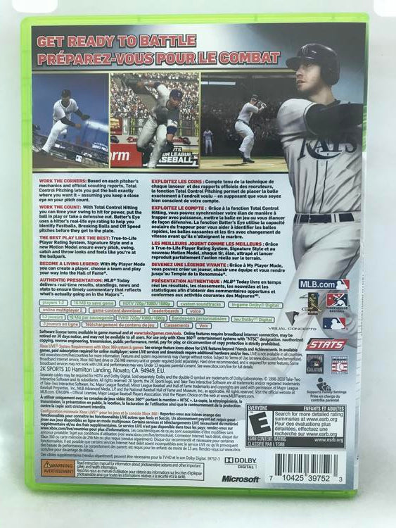 MAJOR LEAGUE BASEBALL 2K10 (COMPLETE IN BOX)