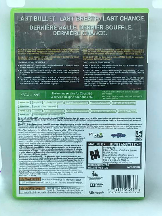 METRO LAST LIGHT (COMPLETE IN BOX)