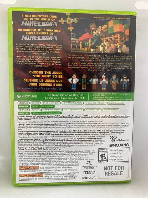 MINECRAFT STORY MODE (WITH BOX)