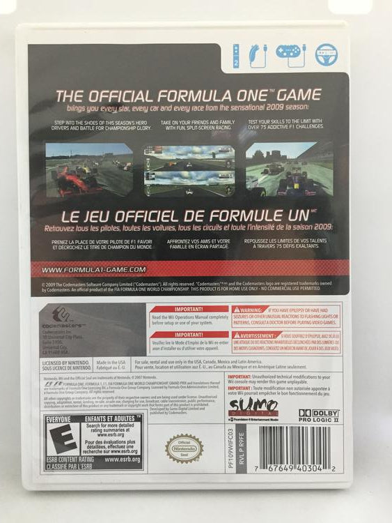 F1 2009 (COMPLETE IN BOX) (usagé)