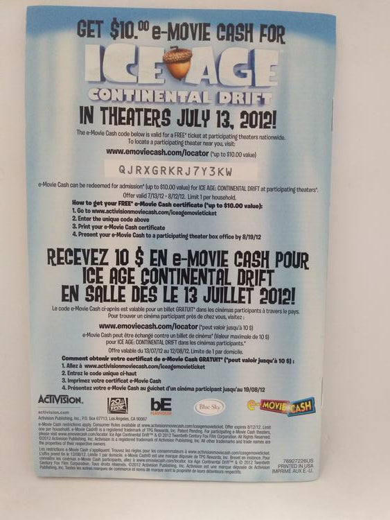 ICE AGE CONTINENTAL DRIFT ARCTIC GAMES (COMPLETE IN BOX) (usagé)