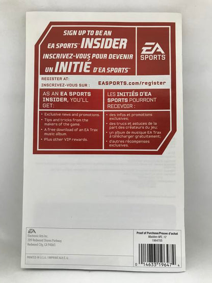 MADDEN NFL 12 (COMPLETE IN BOX)