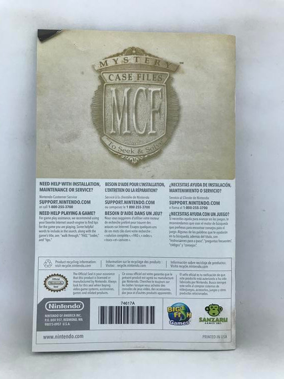 MYSTERY CASE FILES THE MALGRAVE INCIDENT (COMPLETE IN BOX) (usagé)