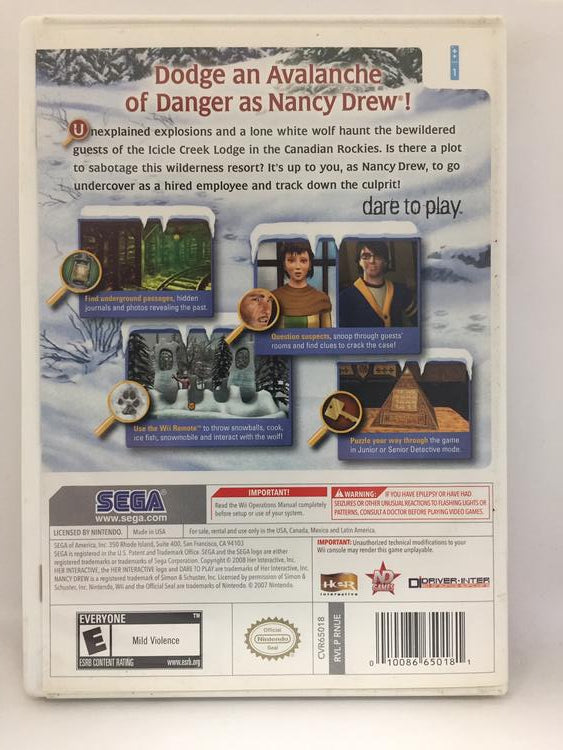 NANCY DREW THE WHITE WOLF OF ICICLE CREAM (COMPLETE IN BOX)