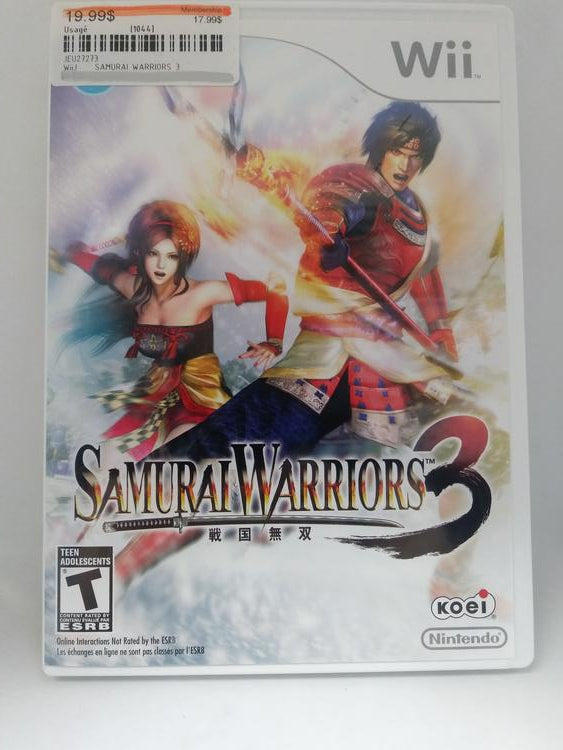 SAMURAI WARRIORS 3 (COMPLETE IN BOX) (usagé)