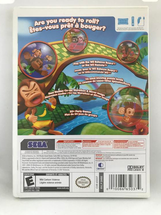 SUPER MONKEY BALL STEP & ROLL (COMPLETE IN BOX) (usagé)