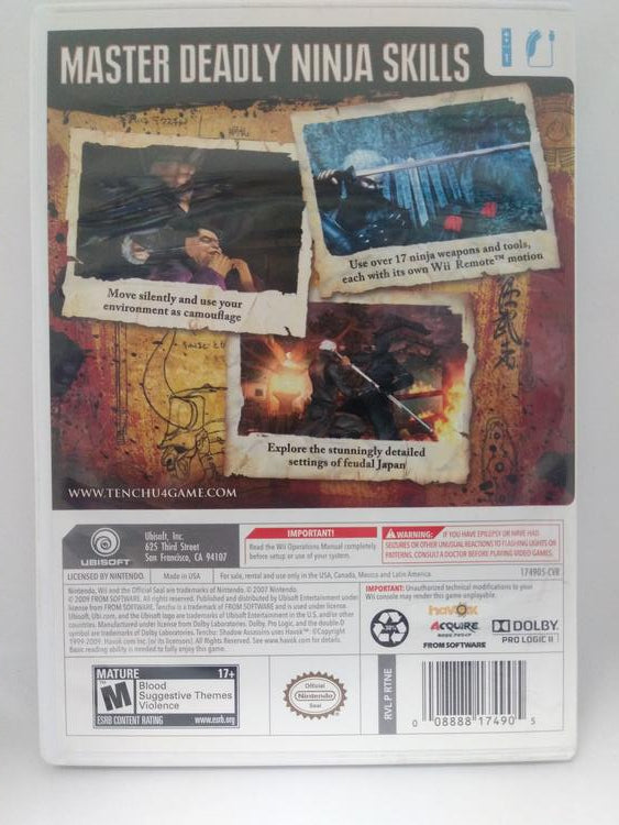 TENCHU SHADOW ASSASSINS (COMPLETE IN BOX)