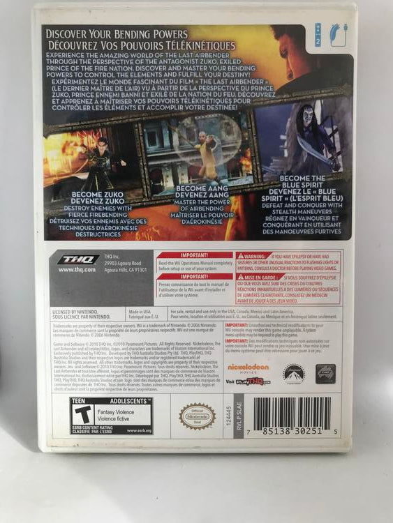 THE LAST AIRBENDER (COMPLETE IN BOX) (usagé)