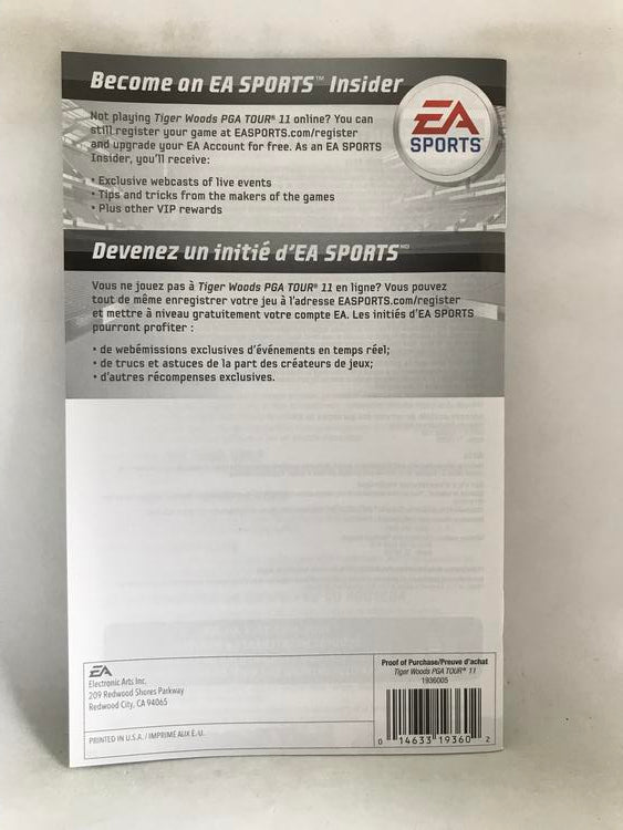 TIGER WOODS PGA TOUR 11 (COMPLETE IN BOX) (usagé)