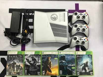 XBOX 360 MODEL 2 HALO REACH - 250GB + 3 CONTROLLER + 5 HALO GAME COLLECTION