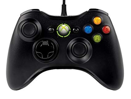 CONTROLLER WIRED BLACK MICROSOFT (XBOX 360)