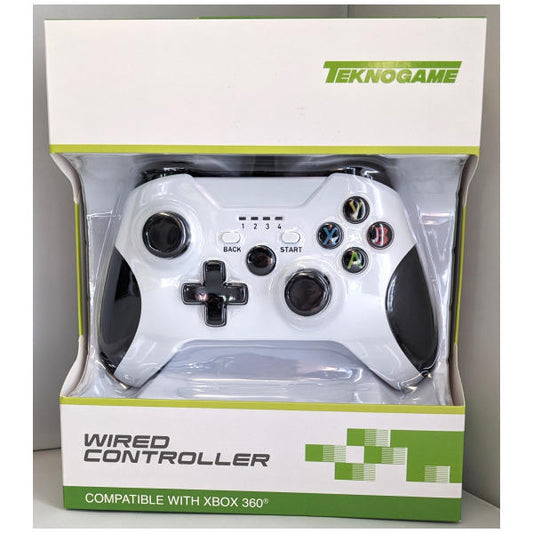 CONTROLLER WIRED WHITE TEKNOGAME (XBOX 360)