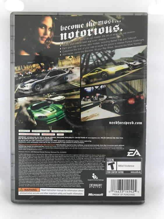 NEED FOR SPEED MOST WANTED PLATINUM HITS (COMPLETE IN BOX) (usagé)