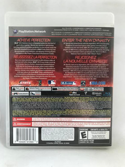 2K SPORTS COMBO PACK MLB 2K13 / NBA 2K13 (COMPLETE IN BOX)