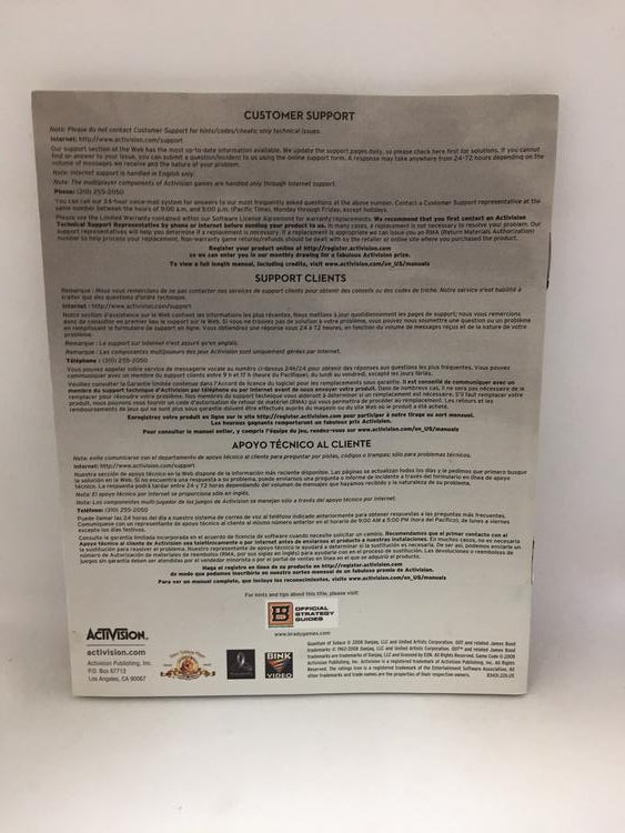 007 JAMES BOND QUANTUM OF SOLACE (COMPLETE IN BOX)