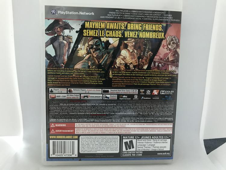 BORDERLANDS 2 GAME OF THE YEAR EDITION (COMPLETE IN BOX)