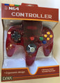 CONTROLLER CLEAR RED JOBBER (N64)