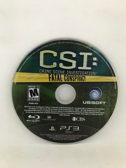 CSI FATAL CONSPIRACY (COMPLETE IN BOX) (usagé)